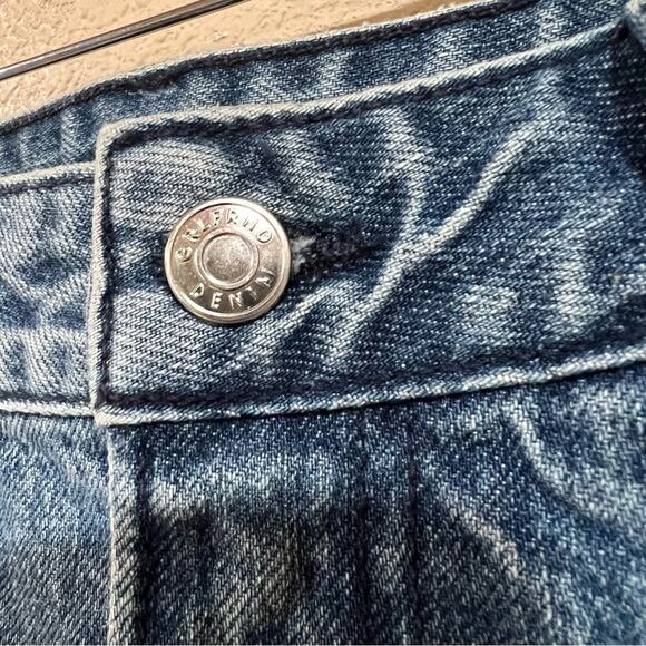 GRLFRND Denim Natalie raw hemline high waist jean skirt 27/4 - Picture 3 of 7